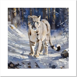 Snow Leopard Study Posters and Art